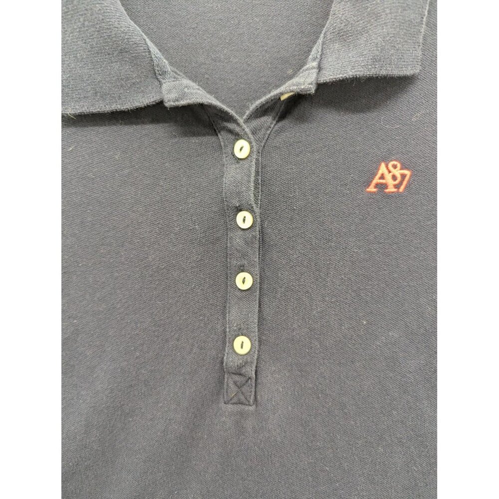 Aeropostale Polo Shirt Womens XL Navy A87 Logo Short Sleeve Stretch Embroidered - Picture 2 of 9